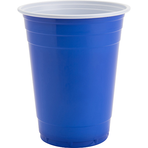 Genuine Joe 16 oz Party Cups 16 fl oz - Blue, White - Plastic - Party, Cold Drink, Beverage - 50/Pack - 20 / Carton (GJO11250CT)