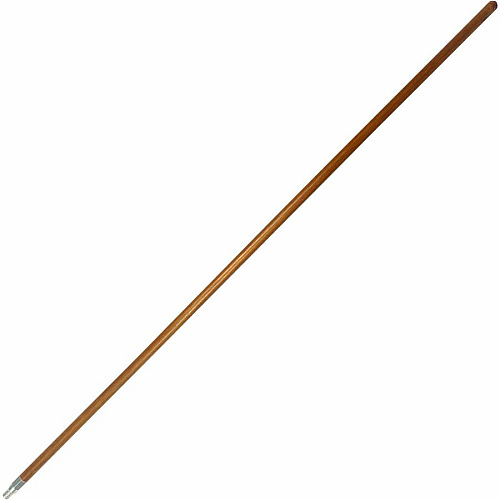 Genuine Joe Wood Handle with Threaded Metal Tip Natural - Metal, Wood - 6 / Carton (GJO37061CT)