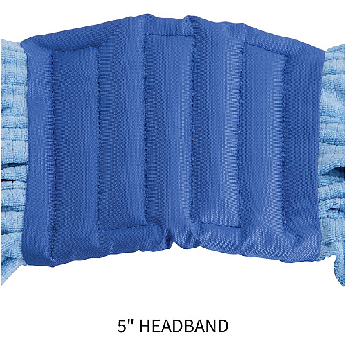 Genuine Joe Microfiber Wet Mophead Refill Large - Launderable, Absorption, Textured, Durable, Headband - MicroFiber - Blue - 12 / Carton (GJO47540CT)