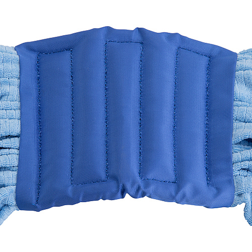Genuine Joe Microfiber Wet Mophead Refill Large - Launderable, Absorption, Textured, Durable, Headband - MicroFiber - Blue - 12 / Carton (GJO47540CT)