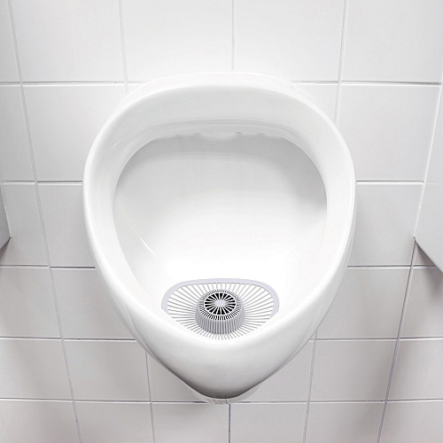 Genuine Joe Non-para Green Apple Scent Urinal Screen Lasts upto 30 Days - Non-para Deodorizer, Odor Neutralizer, Acid-free, Water Soluble - 72 / Carton - Blue (GJO58335CT)
