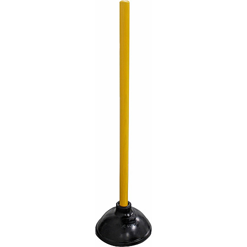 Genuine Joe Value Plus Plunger 5.75" Cup Diameter - 23" Length - Yellow - Drain, Toilet, Pipe (GJO85130CT)