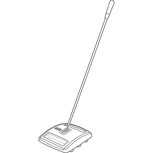 Rubbermaid Commercial Brushless Mechanical Sweeper 7.50" Brush Face - Black - 1 Each (421588BK)