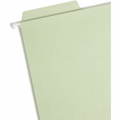 Smead FasTab 1/3 Tab Cut Letter Recycled Fastener Folder 8 1/2" x 11" - 2 Fastener(s) - Top Tab Location - Assorted Tab Position - 11 pt. - Moss - 10% Recycled - 18 / Box (65120)