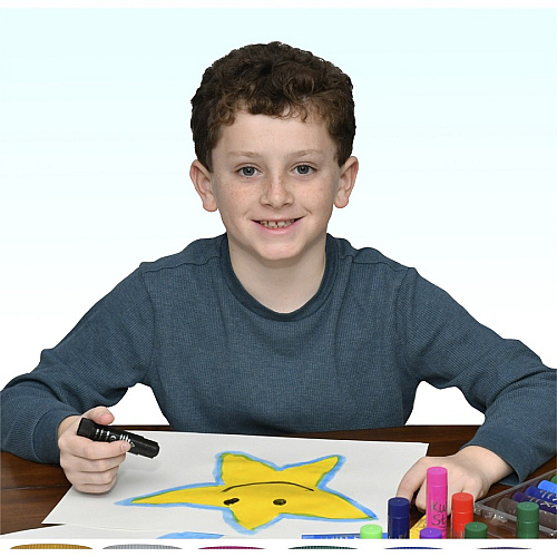 The Pencil Grip Kwik Stix 12-color Solid Tempera Paint 12 Color(s) - Red, Black, Blue, Yellow, Brown, Green - 12 / Set (602)