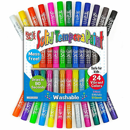 The Pencil Grip Tempera Paint 24-color Mess Free Set 24 Color(s) - Assorted, Neon, Metallic - 24 / Set (604)