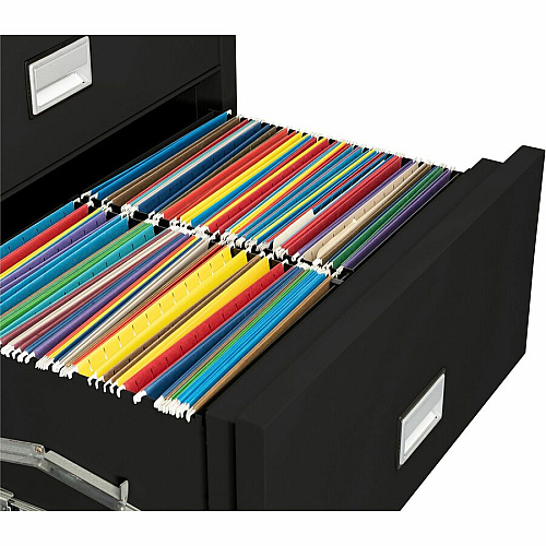 Phoenix World Class Lateral File - 2-Drawer 31" Width x 23.6" Depth x 28.8" Height - 2 x Drawer(s) for File - Lateral - Fire Resistant, Explosion Resistant, Impact Resistant, Security Lock - Black - 1 Each (LAT2W31B)