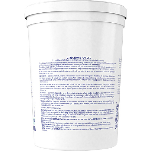 Diversey EasyPaks Detergent/Disinfectant Concentrate - 0.50 oz (0.03 lb) to - Lemon Scent - Disinfectant, Deodorize - Green - 90/Tub - 1 Each (5412135)