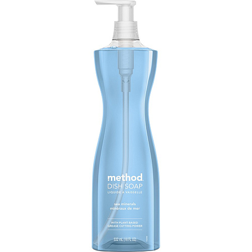 Method Dish Soap 18 fl oz (0.6 quart) - Sea Mineral Scent - Non-toxic, Pleasant Scent, Triclosan-free - Light Blue - 6 / Carton (00734CT)