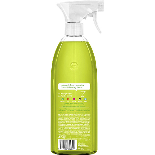 Method All-Purpose Cleaner 28 fl oz (0.9 quart) - Lime + Seasalt Scent - Non-toxic, Triclosan-free - Lime - 8 / Carton (01239)