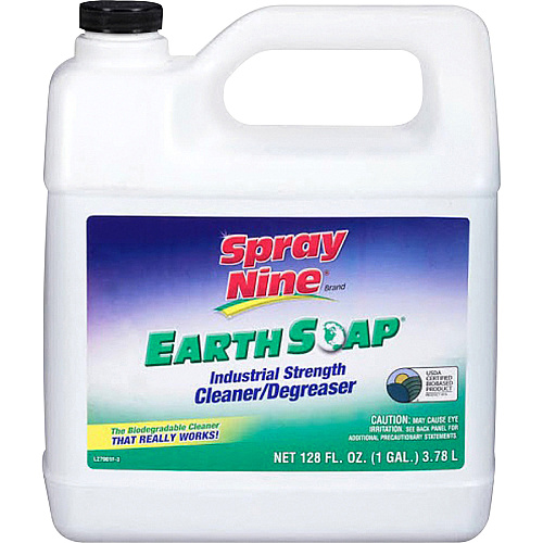 Spray Nine Earth Soap Cleaner/Degreaser For Multipurpose - Concentrate - 128 fl oz (4 quart) - Recommended For: Grease Remover, Dirt Remover, Oil Remover, Adhesive Remover, Stain Remover, Smoke Film Remover - Solvent-free, Phosphate-free, Chemic (27901CT)