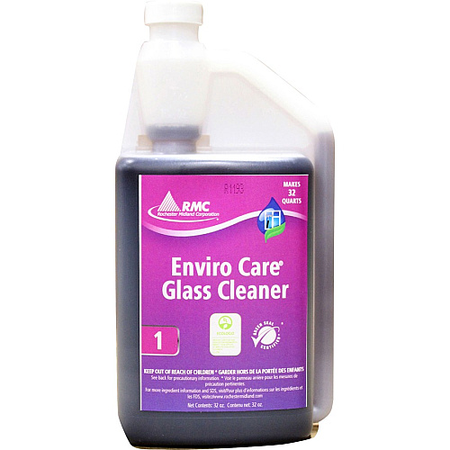 Rochester Midland RMC Enviro Care Glass Cleaner Concentrate - 32 fl oz (1 quart) - Bio-based, Streak-free, Ammonia-free, Alcohol-free - Purple - 6 / Carton (12001014CT)