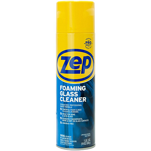 Zep Foaming Glass Cleaner 19 oz (1.19 lb) - Ammonia-free - Black - 12 / Carton (ZUFGC19CT)