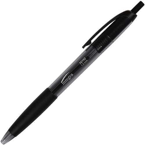 Integra 1.0mm Retractable Ballpoint Pen 1 mm Medium Pen Point - Retractable - Assorted Ink - 50 / Box (36192)