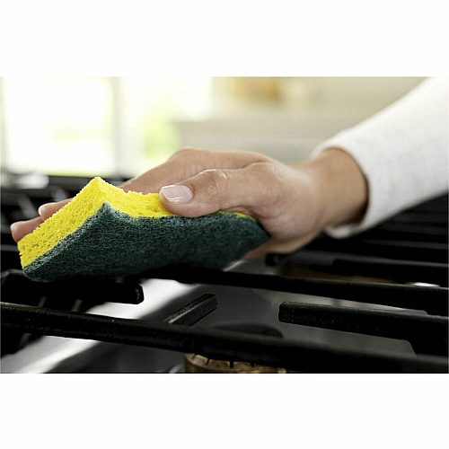 Scotch-Brite Heavy-Duty Scrub Sponges 2.8" Height x 4.5" Width x 0.6" Depth - 6/Pack - 6 / Carton - Green, Yellow (426CT)