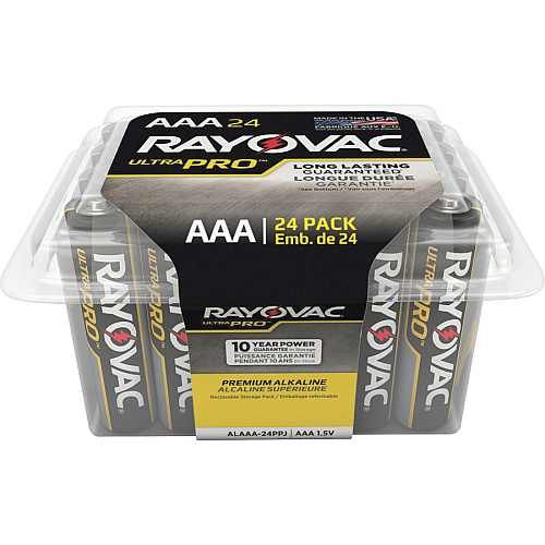 Rayovac Ultra Pro Alka AAA Batteries Storage Pack of 24 For Multipurpose - AAA - 1.5 V DC - 24/Pack - 12 / Carton (ALAAA24PPJCT)