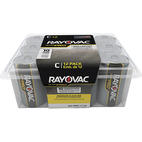 Rayovac Ultra Pro Alkaline C Battery 12-Packs For Multipurpose - C - 1.5 V DC - 12/Pack - 8 / Carton (ALC12PPJCT)