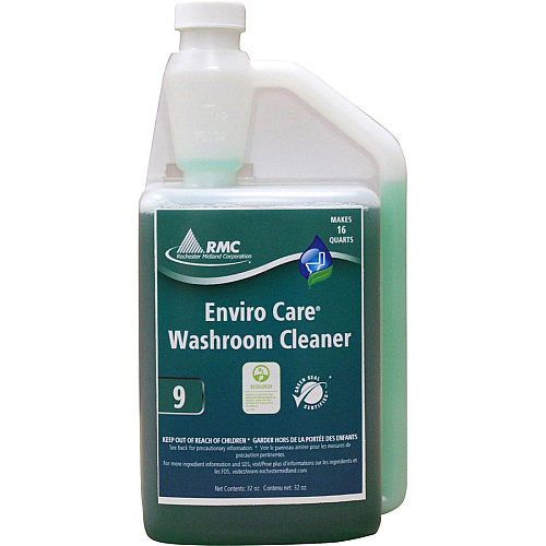 Rochester Midland RMC Enviro Care Washroom Cleaner Concentrate - 32 fl oz (1 quart) - Bio-based, Phosphate-free, Non-toxic - Blue, Green - 6 / Carton (12002014CT)