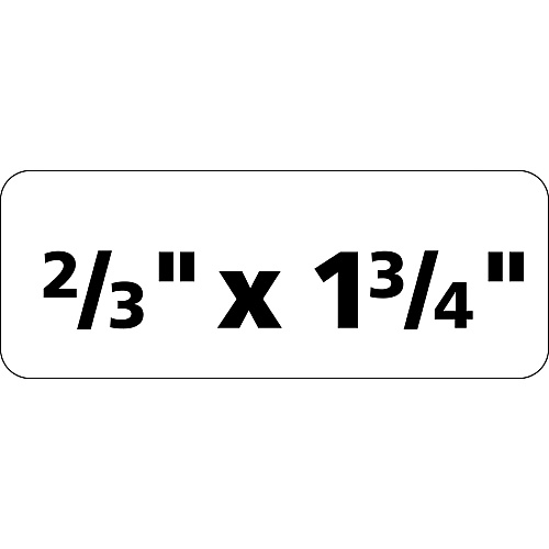 Avery&reg; TrueBlock ID Label 21/32" Width x 1 3/4" Length - Permanent Adhesive - Rectangle - Laser - Matte White - Matte - Film - Water Resistant - Permanent Adhesive, Durable, Heavy Duty, Scuff Resistant, Tear Resistant, Smudge Resistant, Weathe (61533)