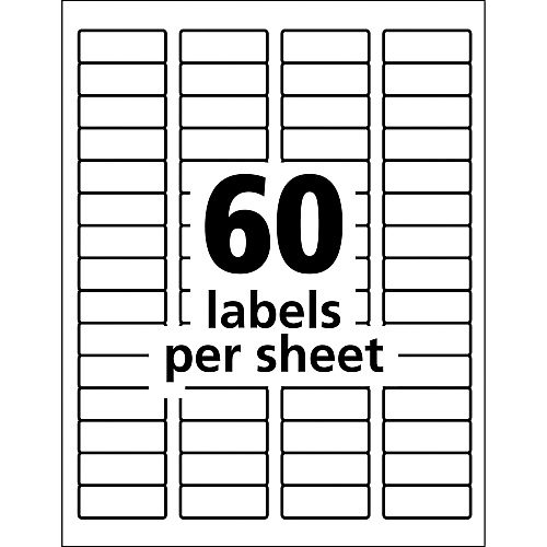 Avery&reg; TrueBlock ID Label 21/32" Width x 1 3/4" Length - Permanent Adhesive - Rectangle - Laser - Matte White - Matte - Film - Water Resistant - Permanent Adhesive, Durable, Heavy Duty, Scuff Resistant, Tear Resistant, Smudge Resistant, Weathe (61533)