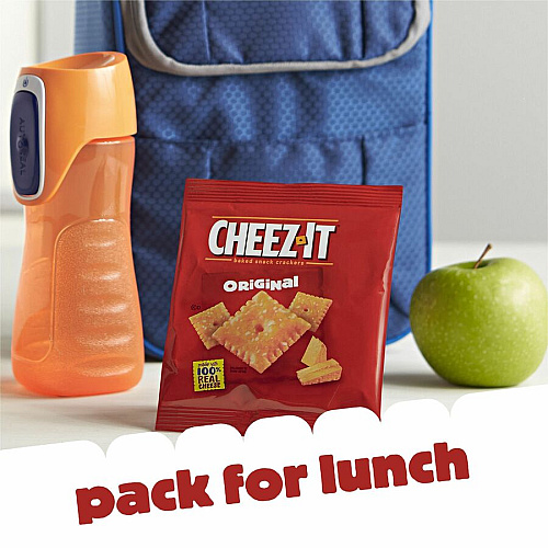 Cheez-It&reg Original Crackers Low Fat - Cheese - 1 Serving Pouch - 1.50 oz Bag - 45 / Carton (10201)