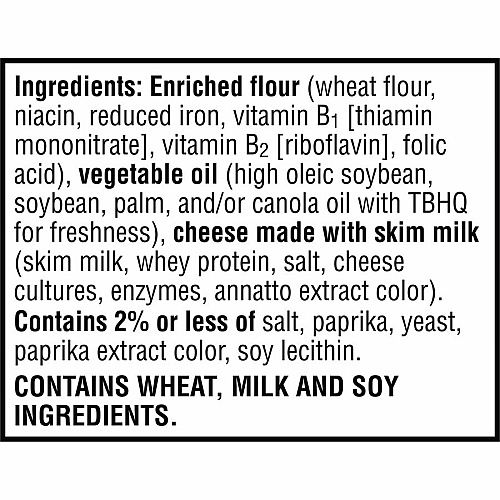 Cheez-It&reg Original Crackers Low Fat - Cheese - 1 Serving Pouch - 1.50 oz Bag - 45 / Carton (10201)
