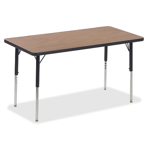 Lorell Classroom Activity Tabletop High Pressure Laminate (HPL), Medium Oak Rectangle Top - 24" Table Top Width x 48" Table Top Depth x 1.13" Table Top Thickness - Assembly Required - 1 Each (LLR99894)