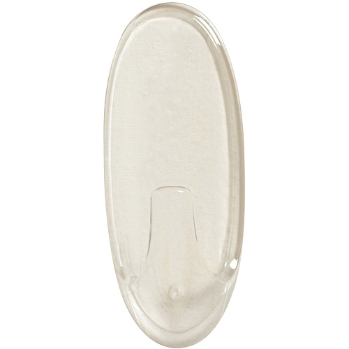 Command Large Hook with Clear Strips 4 lb (1.81 kg) Capacity - 1.4" Width x 3.4" Length - for Decoration - Plastic - Clear - 1 / Pack (17093CLRES)