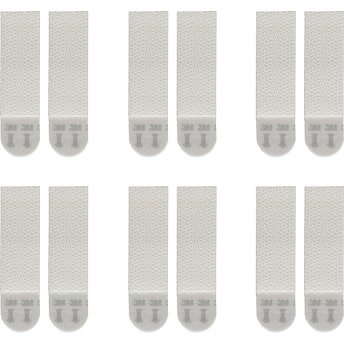 Command Medium Picture Hanging Strips 2.75" Length x 0.75" Width - White - Rubber Resin Backing - 6 / Pack (17204ES)