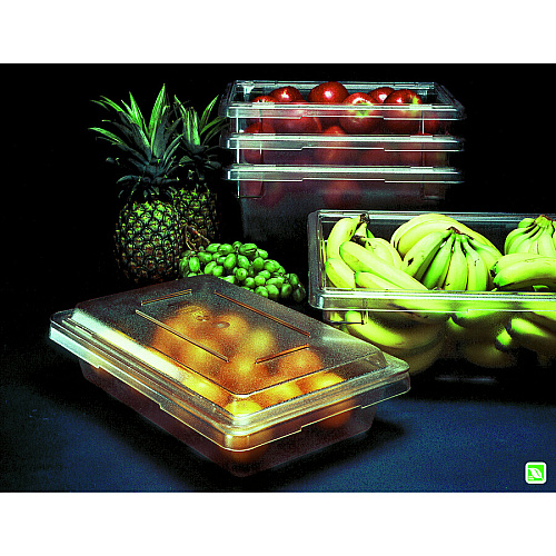 Rubbermaid Commercial 3-1/2 Gallon Clear Food/Tote Box Dishwasher Safe - Clear - Polycarbonate Body - 6 / Carton (330900CLRCT)
