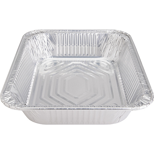 Genuine Joe Half-size Disposable Aluminum Pan Cooking, Serving - Disposable - 0.5" Diameter - Silver - Aluminum Body - 100 / Carton (GJO10702)