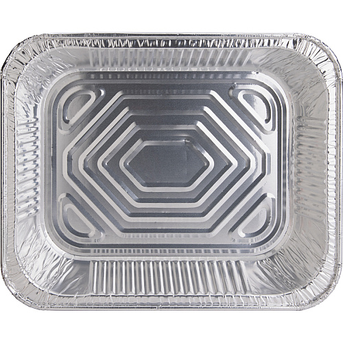 Genuine Joe Half-size Disposable Aluminum Pan Cooking, Serving - Disposable - 0.5" Diameter - Silver - Aluminum Body - 100 / Carton (GJO10702)