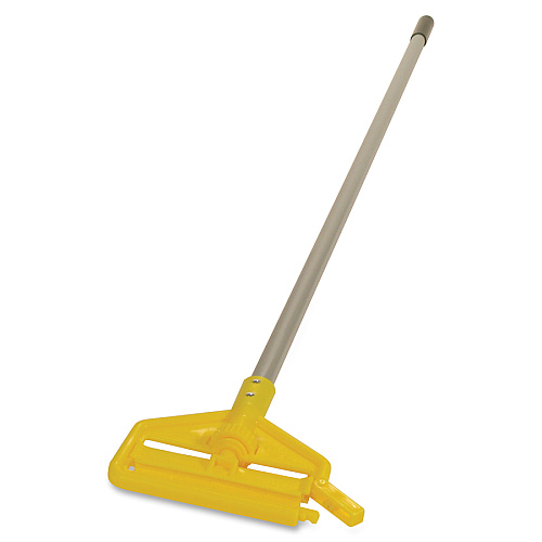 Rubbermaid Commercial Invader Wet Mop 60" Aluminum Handle 60" Length - Yellow, Gray - Aluminum, Plastic - 12 / Carton (H126CT)