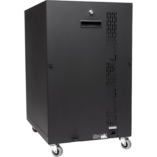 Kensington AC12 Security Charging Cabinet - Universal Device 4 Casters - 16.50" Width x 23.20" Depth x 28.10" Height - Black - For 12 Devices - 1 Each (64415)