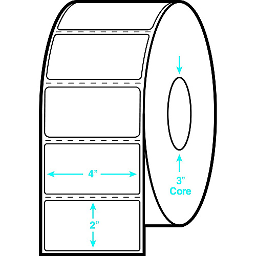 Avery&reg; Shipping Label 4" Width x 2" Length - Permanent Adhesive - Rectangle - Direct Thermal - White - Paper - 1000 / Sheet - 1000 / Roll - 2 Total Sheets - 2000 Total Label(s) - 2 / Box (4133)