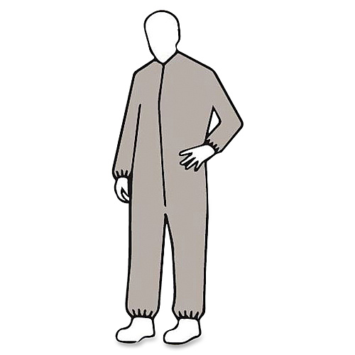 MALT ProMax Coverall Recommended for: Chemical, Painting, Food Processing, Pesticide Spraying, Asbestos Abatement - Large - Zipper Closure - Polyolefin - White - 25 / Carton (M1017L)