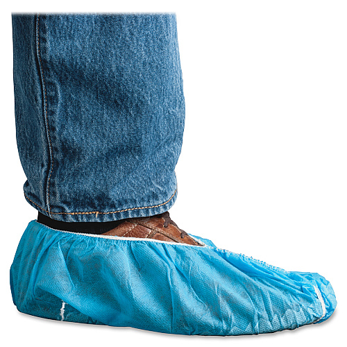 Impact PolyLite Shoe Covers Recommended for: Hospital, Laboratory, Food Processing, Painting - Extra Large Size - Snap Closure - Blue - 150 / Carton (M2105BNS18)