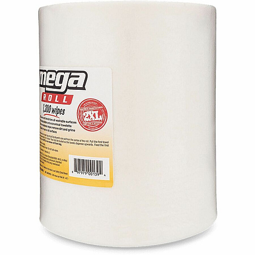 2XL Mega Roll Wipes Refill 8" Width x 8" Length - White - 1200 Rolls Per Container - 1200 / Roll (L420)