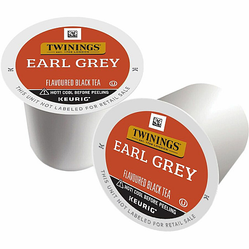 Twinings of London Earl Grey Flavoured Black Tea K-Cup Black Tea - 24 / Box (08756)
