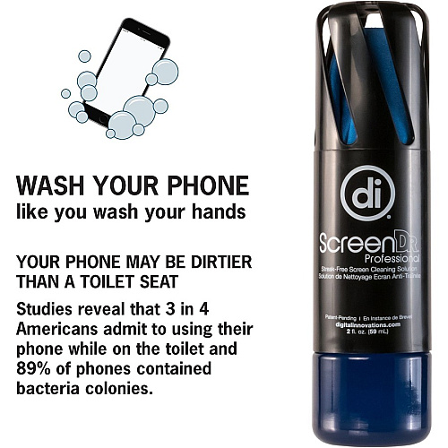 Digital Innovations ScreenDr 2oz. Screen Cleaning Kit For MP3 Player, Smartphone, Tablet, Display Screen, Electronic Equipment - 2 fl oz - Abrasion-free, Streak-free - MicroFiber - 1 Each (4111100)