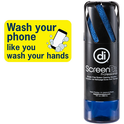 Digital Innovations ScreenDr 5oz. Screen Cleaning Kit For Display Screen - 5 oz - Ammonia-free, Streak-free, Eco-friendly, Non-abrasive - Black - 1 Each (4111200)