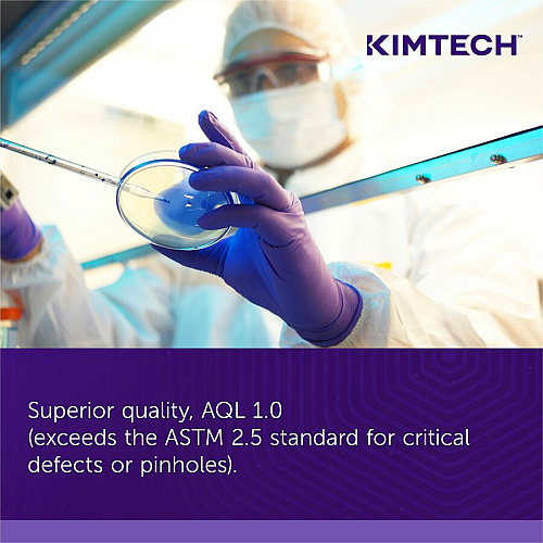 KIMTECH Purple Nitrile Exam Gloves 6 mil Thickness x 9.50" Glove Length - X-Large Size - For Right/Left Hand - Purple - Latex-free, Textured Fingertip, Non-sterile - For Laboratory Application, Chemotherapy - 90/Box - 10 / Carton (55084CT)