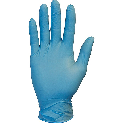 Safety Zone Powder Free Blue Nitrile Gloves Large Size - Blue - Powder-free, Comfortable, Allergen-free, Silicone-free, Latex-free, Textured - For Cleaning, Dishwashing, Food, Janitorial Use, Painting, Pet Care - 9.65" Glove Length (GNPRLG1A)