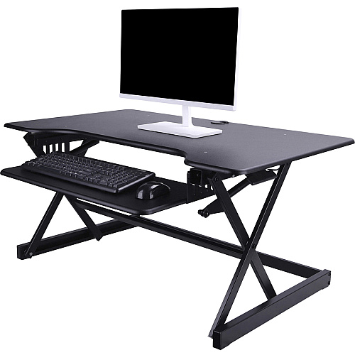 Lorell Deluxe Adjustable Desk Riser 20" Height x 38" Width x 24" Depth - Desktop - Black (LLR99759)