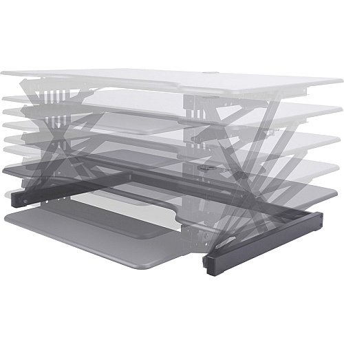 Lorell Deluxe Adjustable Desk Riser 20" Height x 38" Width x 24" Depth - Desktop - Black (LLR99759)