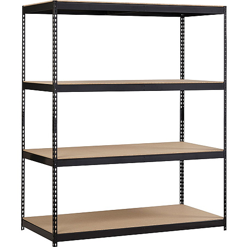 Lorell Archival Shelving 80 x Box - 4 Compartment(s) - 84" Height x 69" Width x 33" Depth - 28% Recycled - Black - Steel, Particleboard - 1 Each (LLR99839)