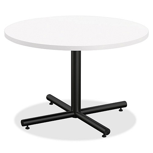 Lorell Hospitality Collection Tabletop High Pressure Laminate (HPL) Round, White Top - 1.25" Table Top Thickness x 36" Table Top Diameter - Assembly Required - Thermofused Laminate (TFL), Particleboard Top Material - 1 Each (LLR99856)