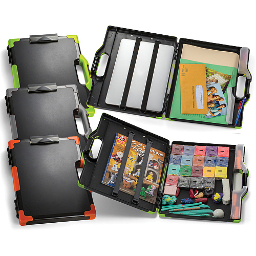 Officemate Carry-All Clipboard Storage Box Storage for Tablet, Notebook - 8 1/2" x 11" , 8 1/2" x 14" Sheet Size - Black, Gray - 1 Each (83324)