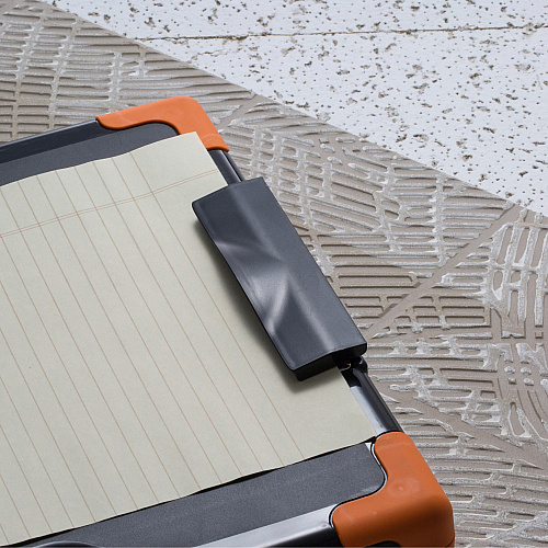 Officemate Carry-All Clipboard Storage Box Storage for Tablet, Notebook - 8 1/2" x 11" , 8 1/2" x 14" Sheet Size - Black, Orange - 1 Each (83326)