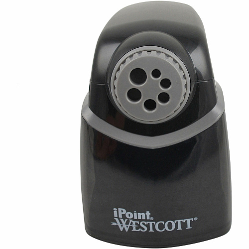 Westcott iPoint Heavy-Duty School Sharpener Helical - 7.8" Height x 5.8" Width - Gray, Black - 1 Each (16681)